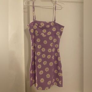 Purple Floral Mini Dress